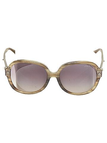 Lanvin LANVIN 2012 SLN-505 print brushed metal hinge oversized butterfly sunglasses (view 1)