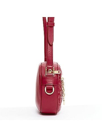 Céline CELINE Hedi Slimane 2019 C Charm red quilted small crossbody camera bag (view 2)