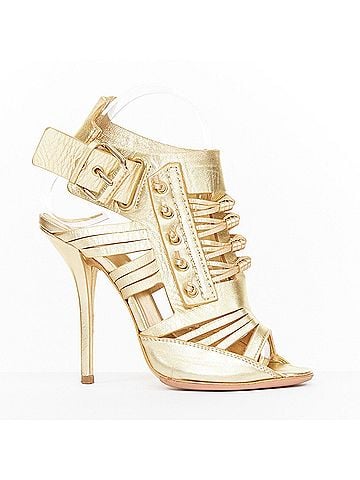 Givenchy Givenchy 2008 Gold Leather Caged Gladiator Heels (view 1)