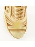 Givenchy 100% Leather Gold Givenchy 2008 Gold Leather Caged Gladiator Heels Size EU 37 1/2 - photo 10