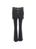 Givenchy 100% Acetate Black Givenchy Black Layered Flare Trousers Size 4 - photo 1