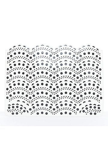 Alaïa Alaia Vienne White Leather Black Lined Scalloped Pouch (view 2)