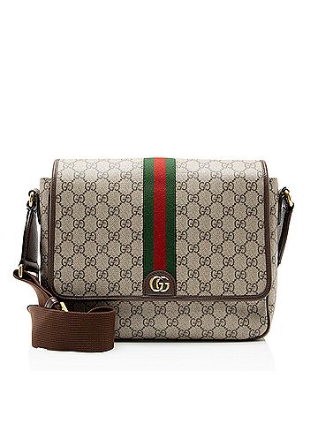 Gucci Gucci GG Supreme Ophidia Medium Flap Messenger (view 1)