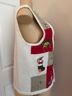 Lisa Print White Red Green Gold Sweater Vest Size L - photo 4