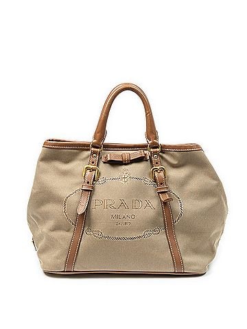 Prada Convertible Jacquard Logo Tote (view 1)