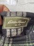Eddie Bauer 90% Wool 10% Cashmere 100% Polyester Plaid Black Gray Green White Wool Skirt Size 4 - photo 3