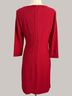 Chaps Solid Red Cocktail Dress Size 12 - photo 4