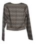 Lulus Print Black Ivory Long Sleeve Blouse Size L - photo 2