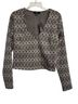Lulus Print Black Ivory Long Sleeve Blouse Size L - photo 1