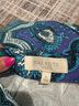 Talbots Floral Blue Teal Purple White Casual Skirt Size 6 - photo 3