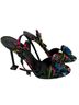 Nine West Floral Black Heels Size 9 1/2 - photo 8
