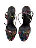 Nine West Floral Black Heels Size 9 1/2 - photo 3