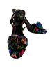 Nine West Floral Black Heels Size 9 1/2 - photo 4