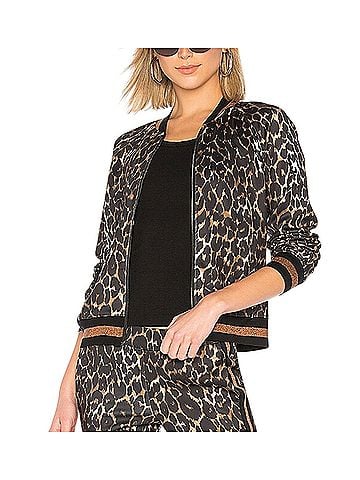 Pam & Gela Leopard Lightweight Track Jacket (view 1)
