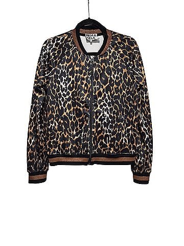 Pam & Gela Leopard Lightweight Track Jacket (view 2)