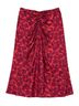 Gap 100% Rayon Floral Red Formal Skirt Size 14 - photo 1