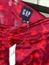 Gap 100% Rayon Floral Red Formal Skirt Size 14 - photo 3