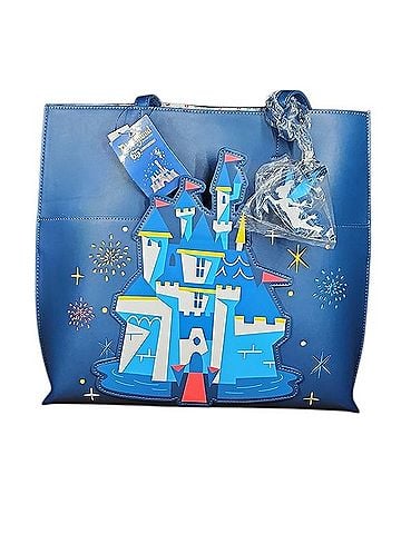 Loungefly 65th Anniversary Blue Castle Tote (view 2)