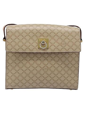 Céline Macadam Leather Beige Canvas Shoulder Bag Bag (view 1)