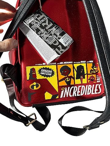 Loungefly The Incredibles 20th Anniversary Light Up Metallic Cosplay Mini Backpack with Coin Bag and wallet Leather Backpack (view 2)