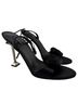 Nine West Black Silver Heels Size 9 1/2 - photo 4