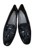 Nicole Miller 100% Leather Solid Black Flats Size 8 - photo 1