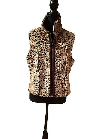 Lisa International Reversable Vest Faux Fur Vest (view 1)