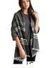 J.Crew Stripes Black White Wrap Size L - photo 1
