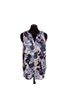 Kenar 100% Polyester Floral Blue Black Pink Sleeveless T-Shirt Size M - photo 1