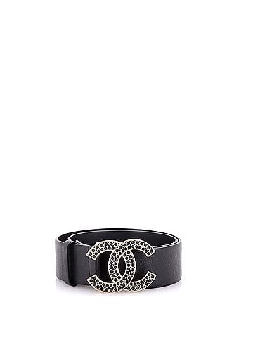 Chanel CC Buckle Belt Leather with Crystal Embellished Metal Medium (view 1)
