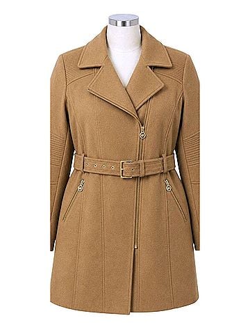 MICHAEL Michael Kors Camel Wool Coat (view 1)
