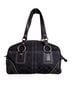 Coach Solid Jacquard Black Leather Shoulder Bag One size - photo 2