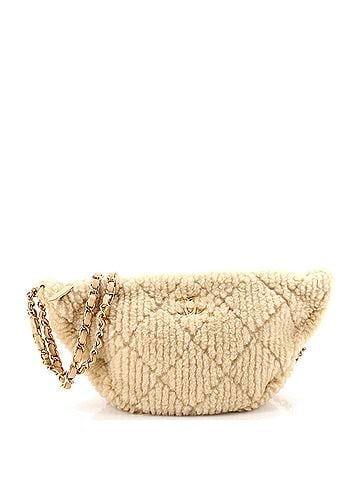 Chanel Coco Neige Half Moon Chain Hobo Quilted Shearling (view 1)