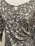 MSK Floral Gray White Long Sleeve T-Shirt Size M - photo 5