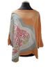 Easel 100% Cotton Floral Orange Pink T-Shirt Size M - photo 1
