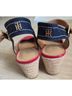 Tommy Hilfiger Red Blue Tan Wedges Size 7 - photo 3