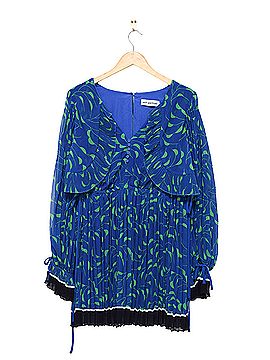 Self-Portrait Crescent Chiffon Printed Cape Dress Cocktail Dress (view 1)
