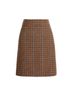 J.Crew Houndstooth Brown Tan Black Wool Skirt Size 2 - photo 2