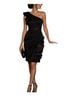 Phoebe Couture 92% Polyester 8% Spandex 100% Silk Solid Black Cocktail Dress Size 4 - photo 1