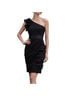 Phoebe Couture 92% Polyester 8% Spandex 100% Silk Solid Black Cocktail Dress Size 4 - photo 6