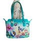 Anuschka 100% Leather Floral Multi Color Teal Leather Shoulder Bag One size - photo 1