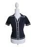 Bailey 44 White Black Short Sleeve Top Size S - photo 1