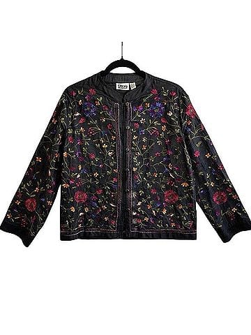 Chico's Design Design Silk Embroidered Jacket Jacket (view 1)