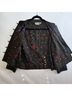 Chico's Design 100% Silk Floral Black Jacket Size S - photo 9