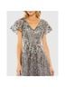 Mac Duggal 100% Polyester Floral Gray Silver Cocktail Dress Size 18 - photo 3
