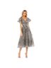 Mac Duggal 100% Polyester Floral Gray Silver Cocktail Dress Size 18 - photo 1