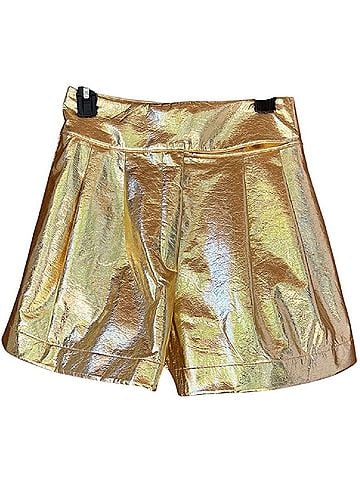 Emily McCarthy Relaxed Short Faux Leather Shorts (view 1)