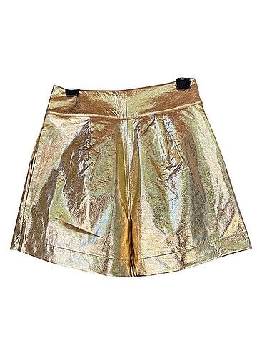 Emily McCarthy Relaxed Short Faux Leather Shorts (view 2)