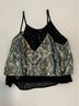 Astr 100% Polyester Animal Print Black Blue Tank Top Size M - photo 11
