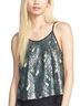 Astr 100% Polyester Animal Print Black Blue Tank Top Size M - photo 4